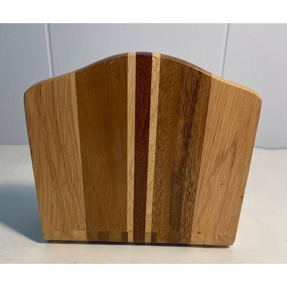 Wood Bendable Folding Adjustable Napkin Holder Beautiful Multi Wood Thailand - Picture 5 of 7